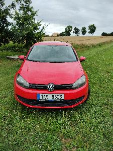 Volkswagen Golf 1.2 TSI 77kW Trendline, červená barva, r.v. 2010, dobrý stav, TK do červen 2026